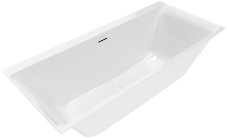 Фото Квариловая ванна 180х80 см Villeroy&Boch Subway 3.0 UBQ180SBW2DV-01 с ножками и сливом-переливом