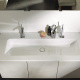 Фото Тумба с раковиной Burgbad Bel 123 SEZV123F0590C0001*2 белая глянцевая