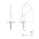 Фото Смеситель для раковины Gessi Goccia 33604#299 черный матовый
