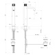 Фото Смеситель для раковины Gessi Inciso 58003#299 черный матовый
