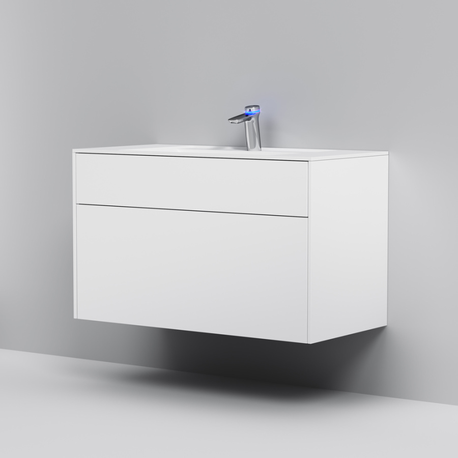 Фото Тумба под раковину AM.PM Inspire V2.0 M50AFHX1003WM 100 см белый матовый