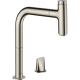 Фото Смеситель для кухни hansgrohe Metris Select M71 200, 1jet, sBox 73804800 2 отверстия, с вытяжным изливом, сталь