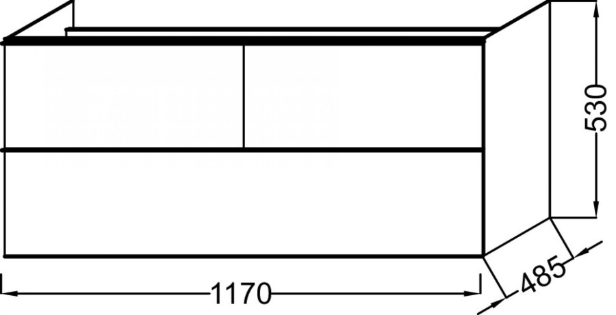 Фото Тумба под раковину 117 см Jacob Delafon Odeon Up EB892-N26, серый бетон