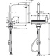 Фото Смеситель для кухни hansgrohe Aquno Select M81, 250, 2jet 73836800 с вытяжным душем сталь