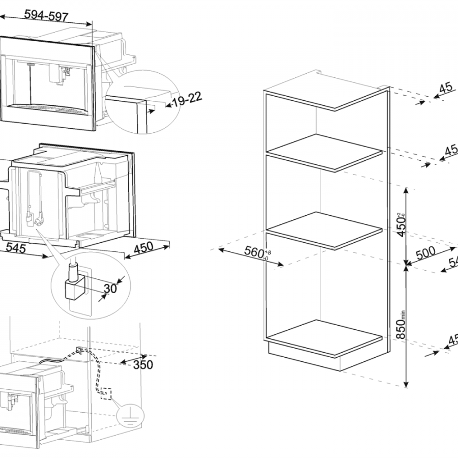 Фото Автоматическая кофемашина Smeg CMS4604NR