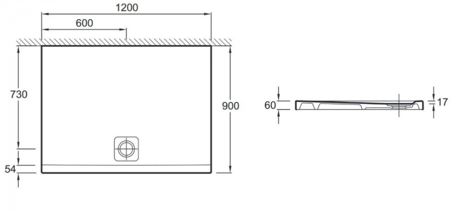 Фото Душевой поддон 120x90 Jacob Delafon Odeon Up N115K-220