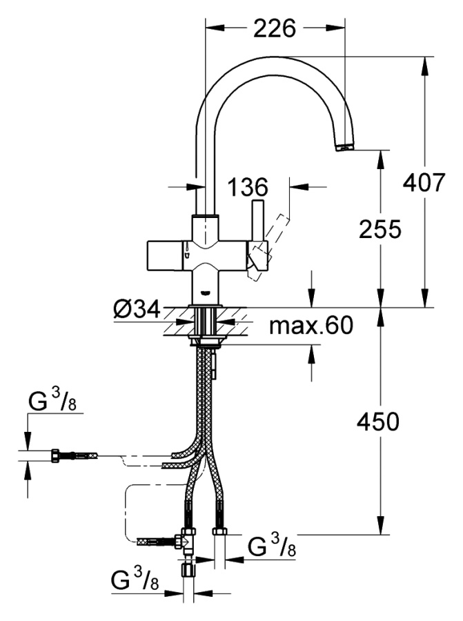 Фото Смеситель для мойки GROHE Blue 33251000