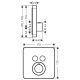 Фото Внешняя часть термостата для душа Axor ShowerSelect 36707820 шлифованный никель