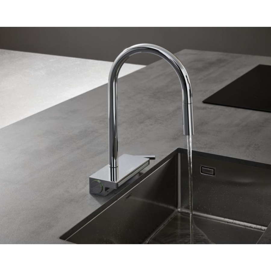 Фото Смеситель для кухни hansgrohe Aquno Select M81 170 73831000 с вытяжным душем, 3jet, sBox, хром