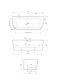 Фото Акриловая ванна Cezares Metauro METAURO-INT-Wall-180-80-60-W-MATT